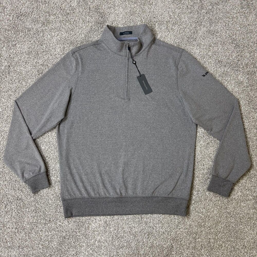 Turtleson Pullover Mens Medium Gray Siro 1/4 Zip Mock Neck Golf YoungLife